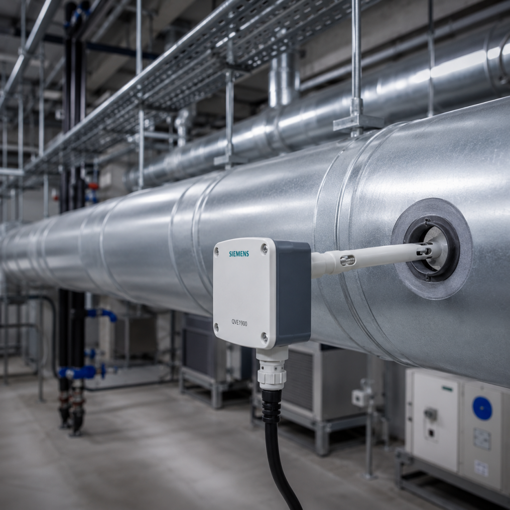 سنسور زیمنس برای اندازه‌گیری دما، رطوبت و کیفیت هوا در سیستم HVAC