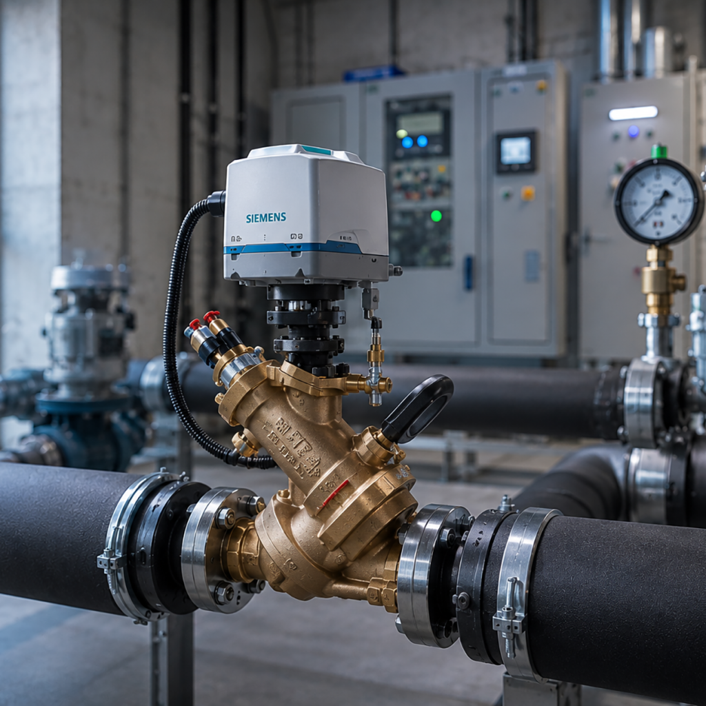 شیرآلات و محرک‌های زیمنس برای کنترل سیستم‌های HVAC